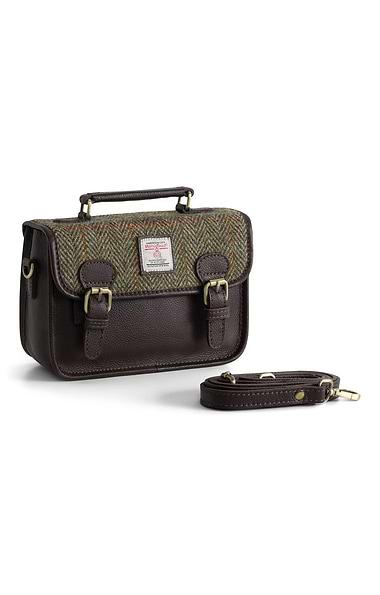 Ladies Harris Tweed® Leather Satchel