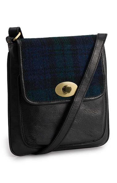Ladies Harris Tweed® Turn Lock Crossbody Bag