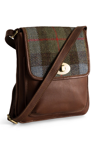 Ladies Harris Tweed® Turn Lock Crossbody Bag