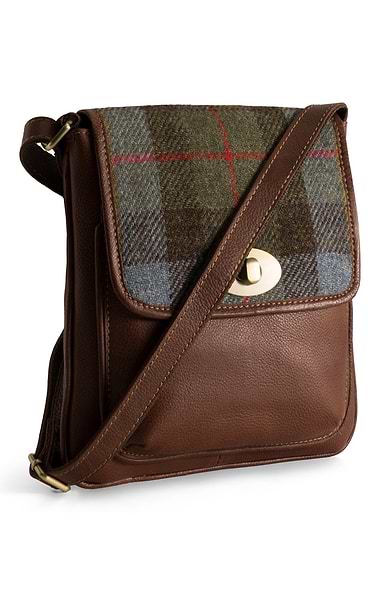 Ladies Harris Tweed® Turn Lock Crossbody Bag