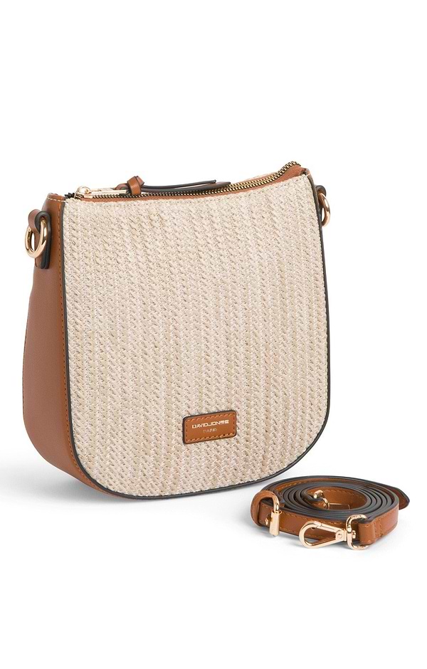 Ladies Straw Cross Body Bag