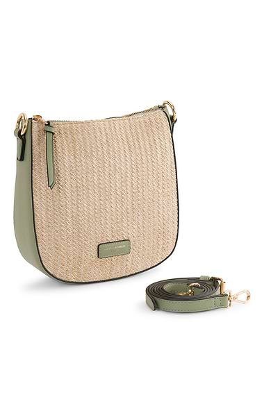 Ladies Straw Cross Body Bag