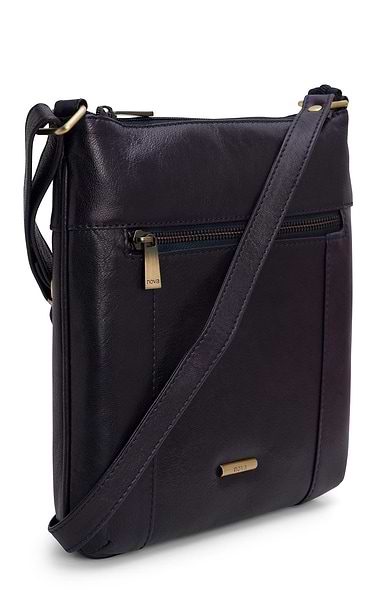 Ladies Front Zip Cross Body Bag