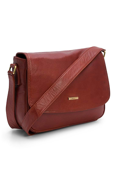 Ladies Small Leather Foldover Bag