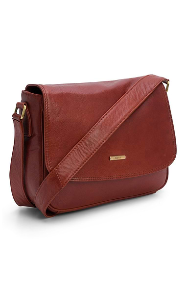 Ladies Small Leather Foldover Bag