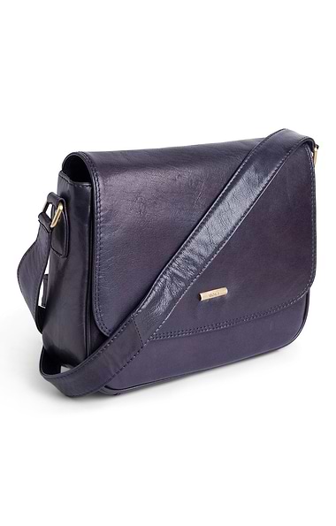 Ladies Small Leather Foldover Bag