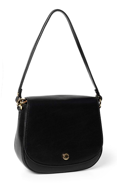 Ladies Gianni Conti Leather Saddle Bag