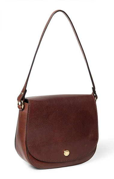 Ladies Gianni Conti Leather Saddle Bag