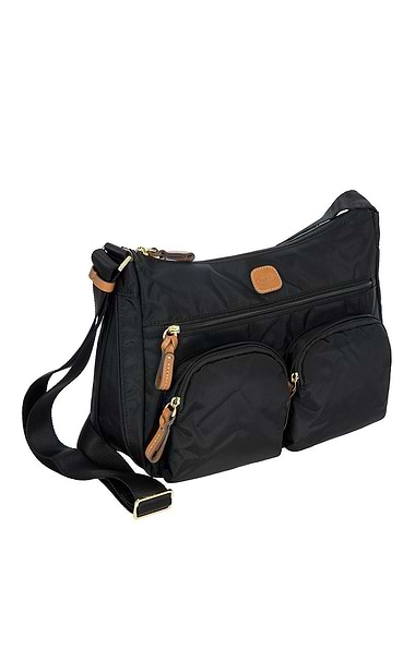 Ladies Brics Two Pocket Zipped Shoulder Bag
