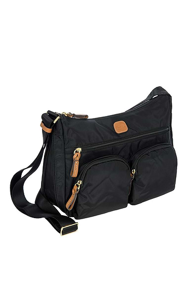 Ladies Brics Two Pocket Zipped Shoulder Bag