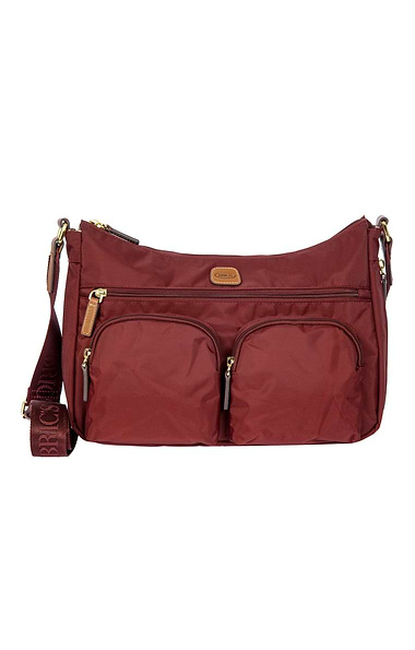 Ladies Brics Two Pocket Zipped Shoulder Bag