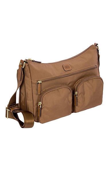 Ladies Brics Two Pocket Zipped Shoulder Bag