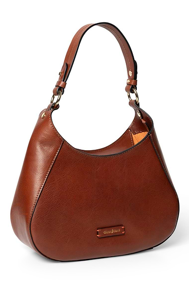 Ladies Gianni Conti Leather Saddle Bag with Strap