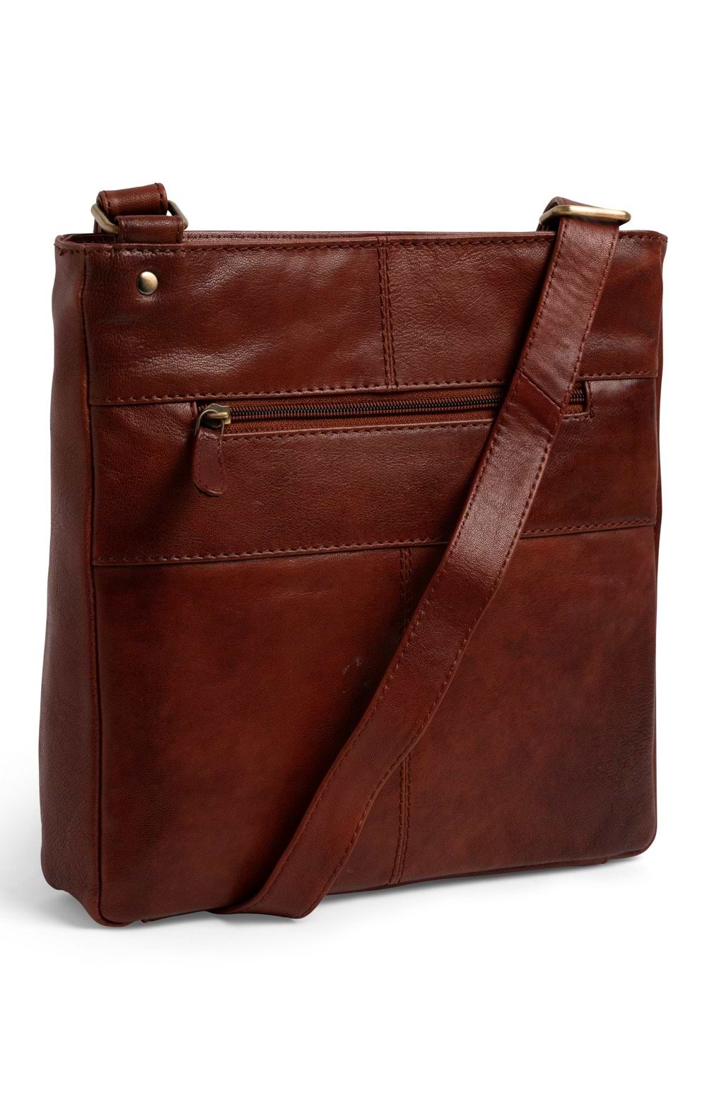 Ladies Front Zip Cross Body Bag - House of Bruar