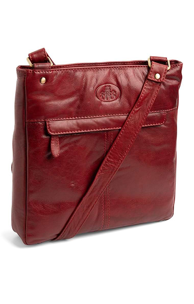 Ladies Front Zip Cross Body Bag