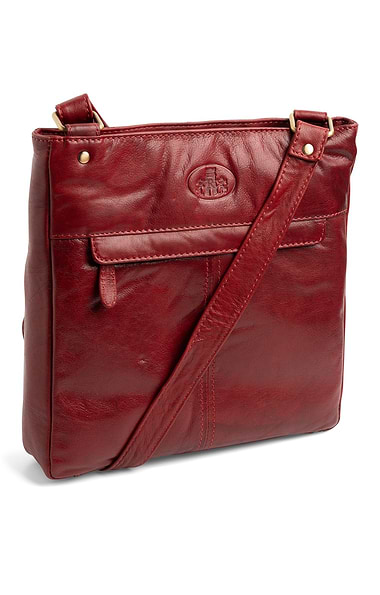 Ladies Front Zip Cross Body Bag