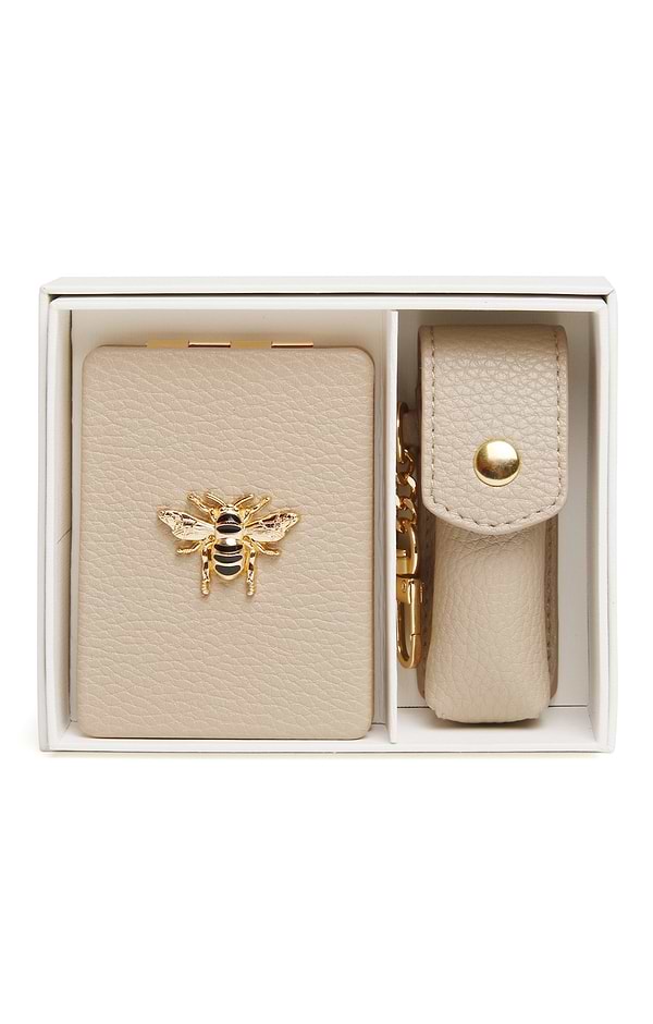 Ladies Alice Wheeler Compact Mirror & Lipstick Holder Set