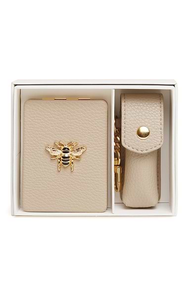 Ladies Alice Wheeler Compact Mirror & Lipstick Holder Set