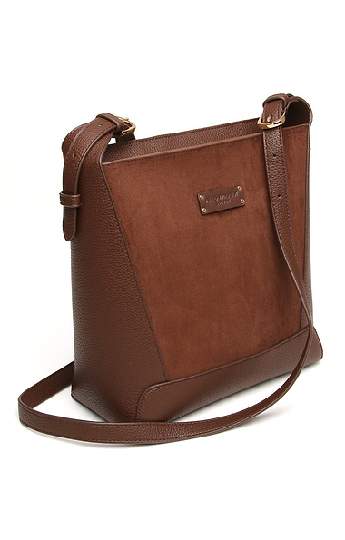 Ladies Alice Wheeler Kensington Faux Suede Crossbody Bag