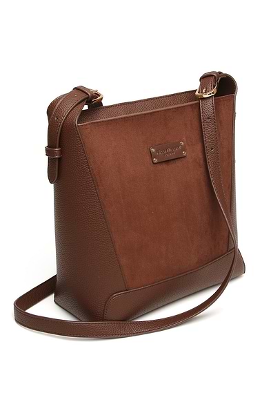 Ladies Alice Wheeler Kensington Faux Suede Crossbody Bag