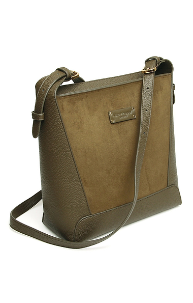 Ladies Alice Wheeler Kensington Faux Suede Crossbody Bag