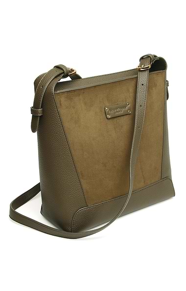 Ladies Alice Wheeler Kensington Faux Suede Crossbody Bag