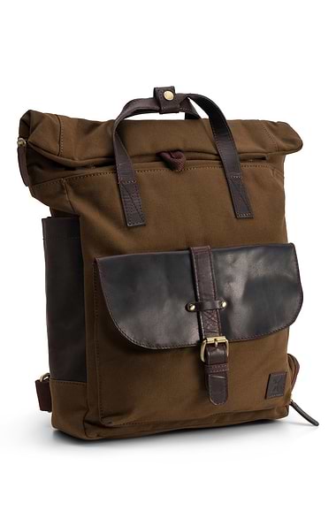 Leather and Canvas Rucksack