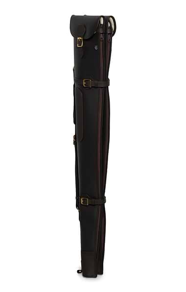 Leather Double Shotgun Slip with Flap and Zip