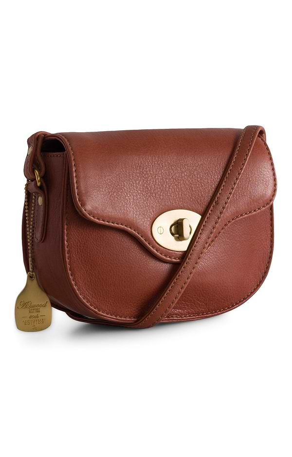 Ladies Leather Saddle Bag