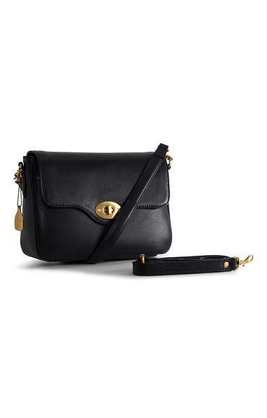 Ladies Leather Foldover Shoulder Bag