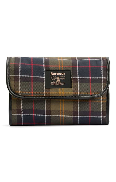 Men's Barbour Tartan Hanging Washbag