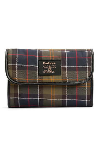 Men's Barbour Tartan Hanging Washbag