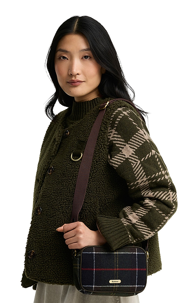 Ladies Barbour Contin Tartan Mini Crossbody Bag