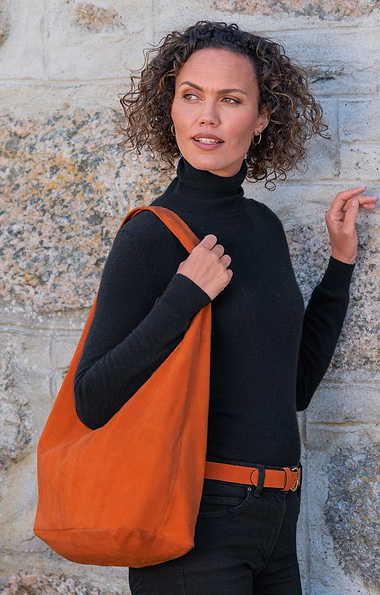 Ladies Suede Tote Bag