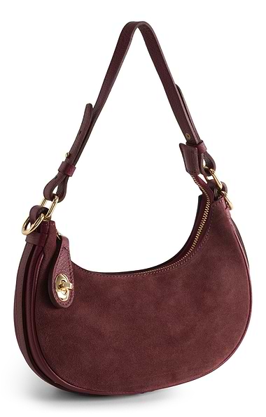 Ladies Small Suede Shoulder Bag