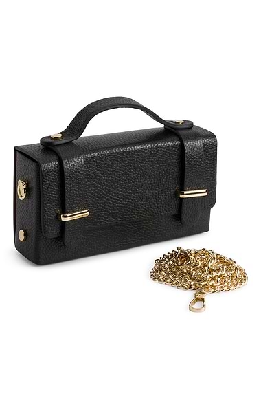 Ladies Leather Top Handle Crossbody Bag
