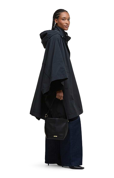 Ladies Barbour Cedar Leather Bucket Bag