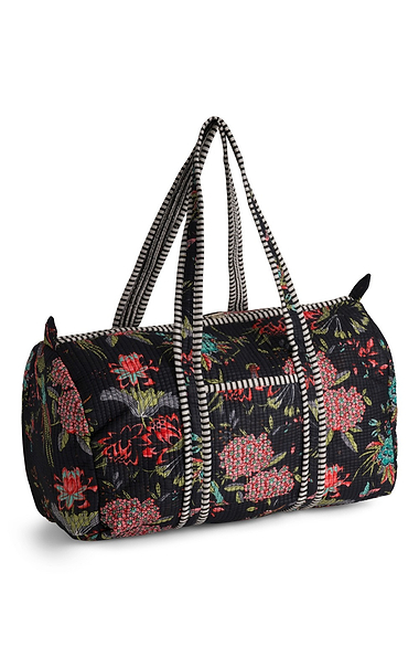 Ladies Quilted Cotton Duffle Bag