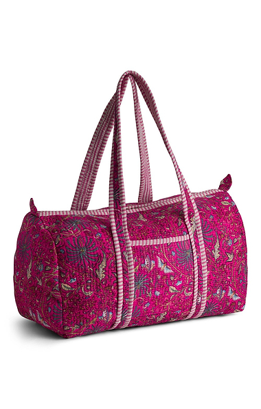 Ladies Quilted Cotton Duffle Bag