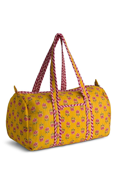Ladies Quilted Cotton Duffle Bag