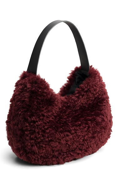 Ladies Faux Sheepskin Slouch Bag