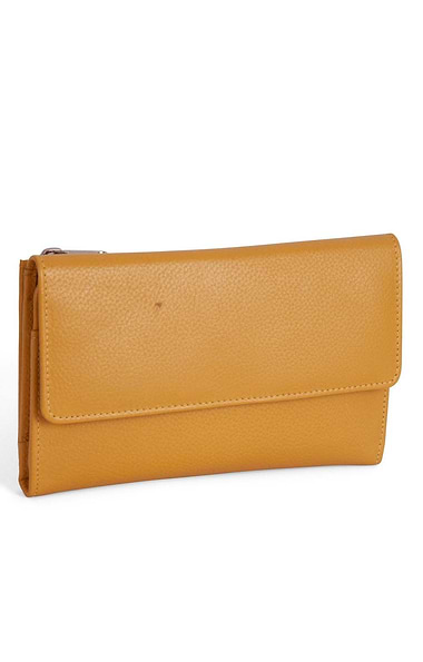 Ladies Flap Open Two Zip Purse