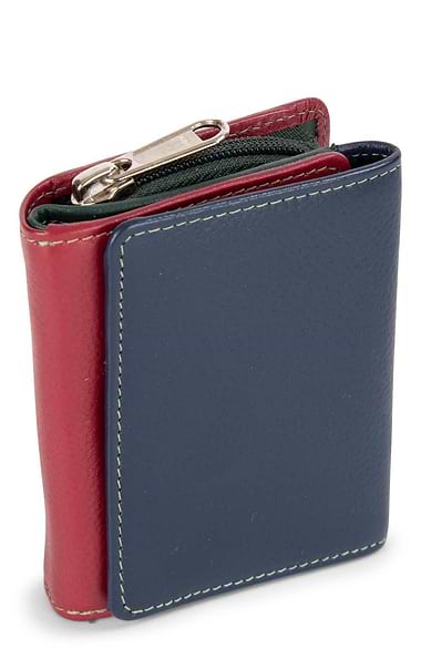 Ladies Small Flap Open Zip Purse