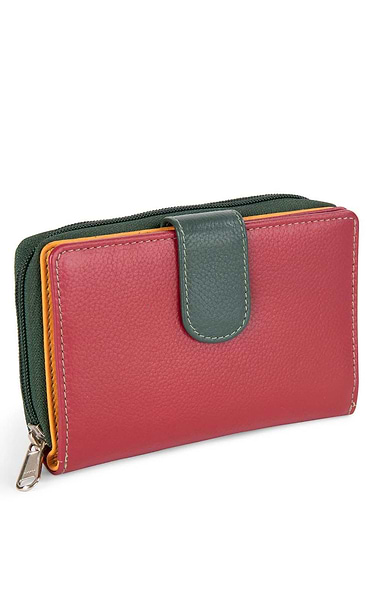 Ladies Short Tab And Zip Purse