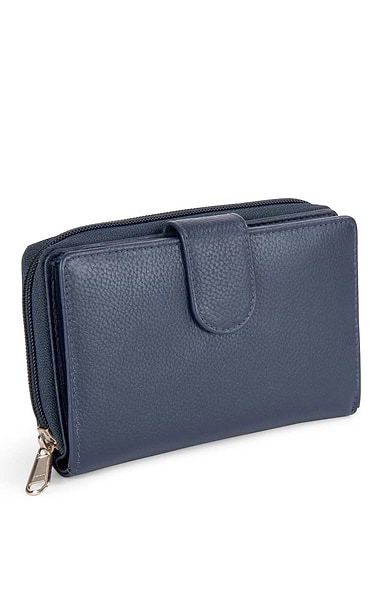 Ladies Short Tab And Zip Purse