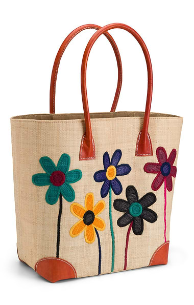 Ladies Large Flower Tote Bag