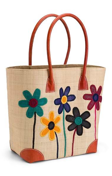 Ladies Large Flower Tote Bag