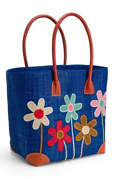 Ladies Large Flower Tote Bag