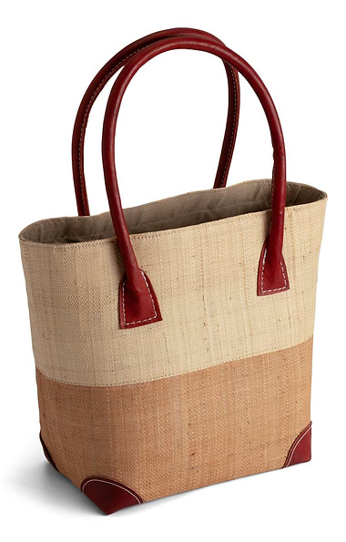 Ladies Small Hanta Two Tone Basket Bag