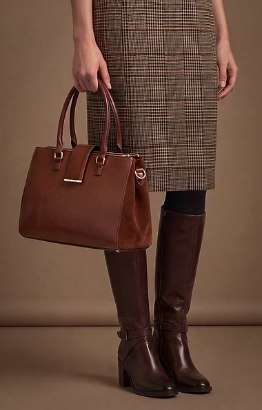 Ladies House of Bruar Beatrice Leather Bag